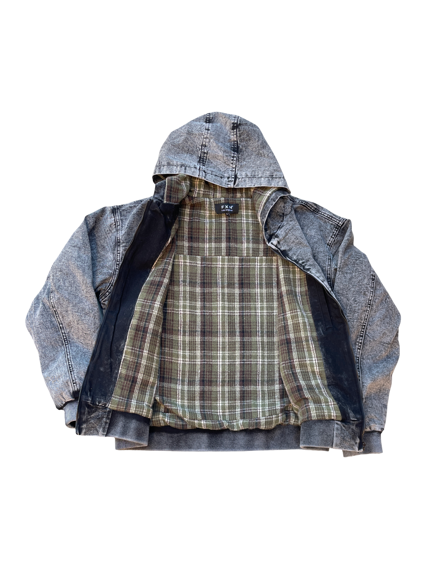 GREY WASH ONE EYED BILL HOODIE
