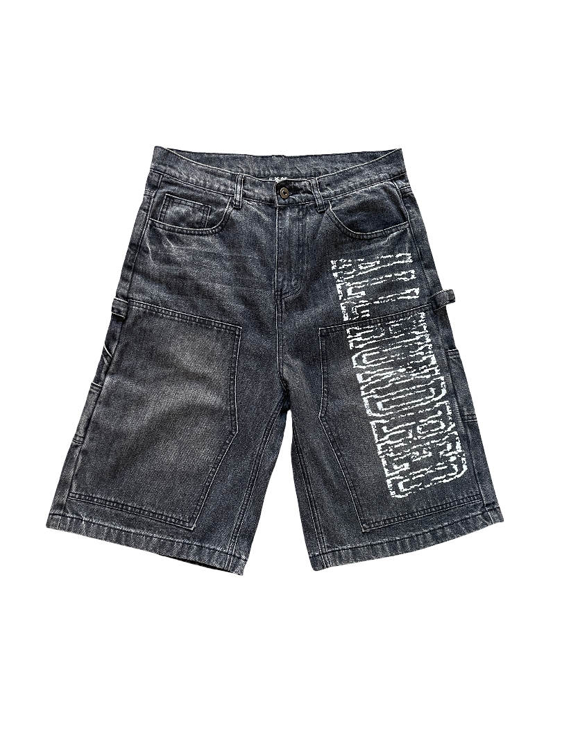GREY BAGGY CARPENTER SHORTS