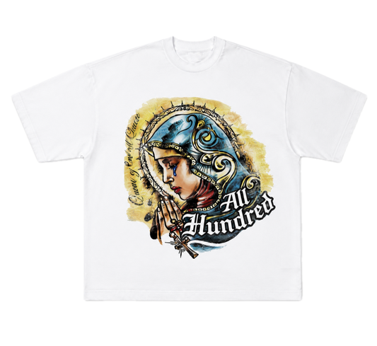 WHITE VIRGEN DE GUADALUPE SHIRT
