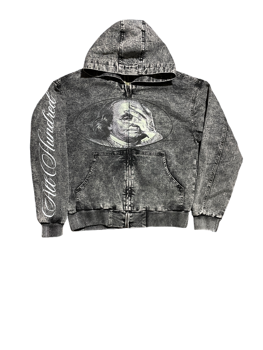 GREY WASH ONE EYED BILL HOODIE