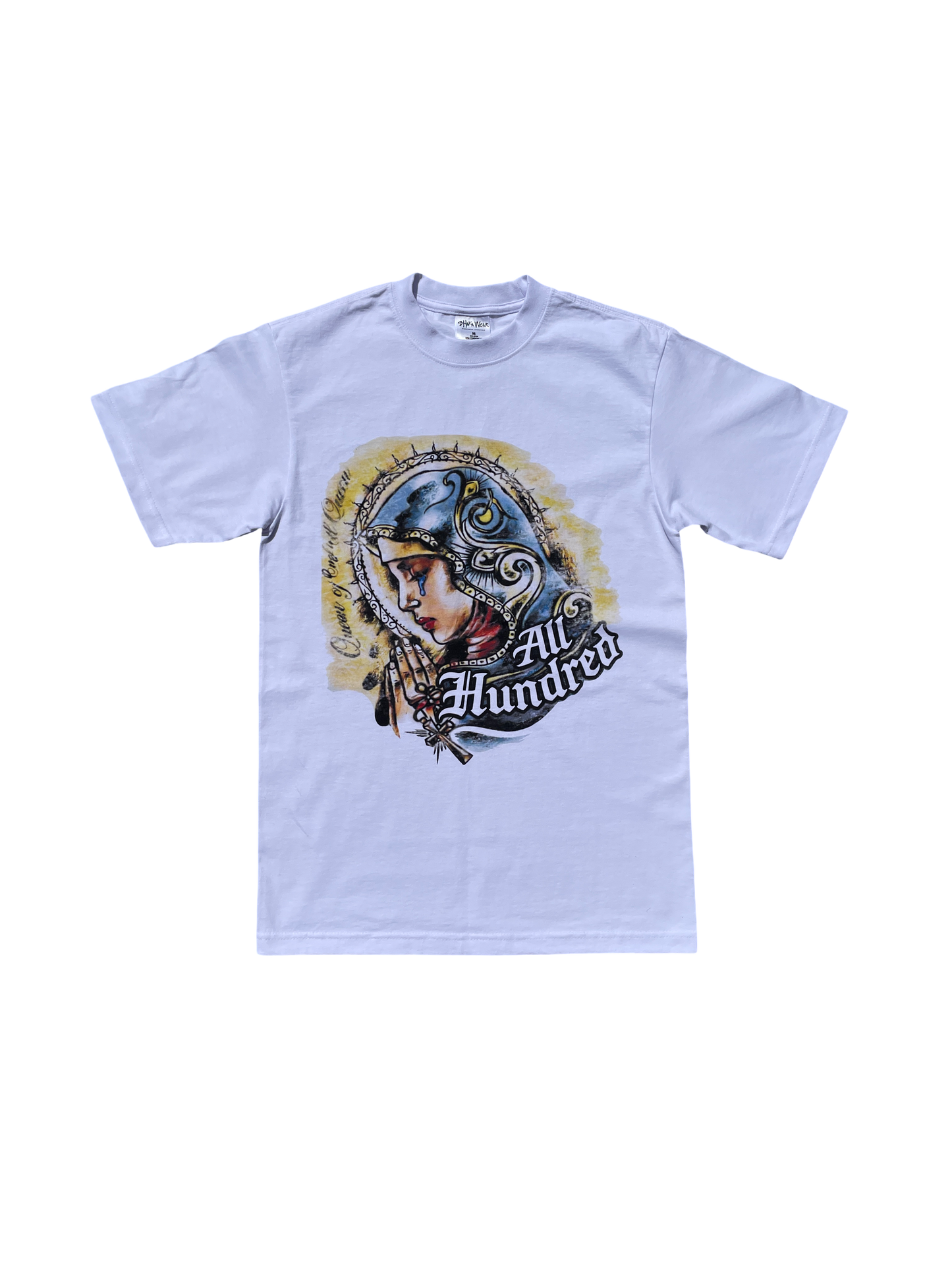 WHITE VIRGEN DE GUADALUPE SHIRT